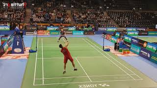 Lin Dan Footwork  Forehand Back  Mirrored [upl. by Aralk58]