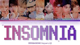 ZEROBASEONE 제로베이스원  Insomnia Color coded lyrics [upl. by Gayleen]