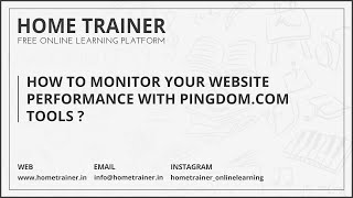 Pingdom Tutorials  How To Monitor Your Website Performance with Pingdomcom Tools [upl. by Hacceber944]