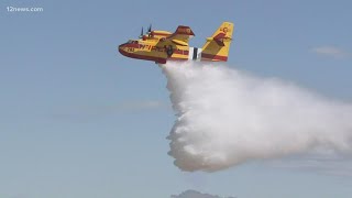 Super Scooper fire fighting aircraft demo at PhoenixMesa Gateway Airport [upl. by Porta456]