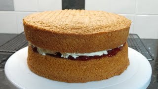 Victoria Sandwich Sponge All in one method [upl. by Ralli793]