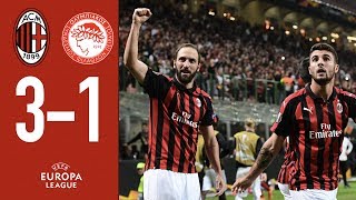 AC Milan 31 Olympiacos  Highlights  Europa League Group F Matchday 2 [upl. by Bronder]