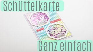 Schüttelkarte ganz einfach mit wenigen Mitteln basteln ✿ Anleitung ✿ Deutsch ✿ Bastelanleitung ✿ [upl. by Aidnyl]