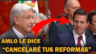 AMLO le dice en la cara a EPN quotCANCELARÉ LA REFORMA EDUCATIVA Y EL NUEVO AEROPUERTOquot [upl. by Isherwood]