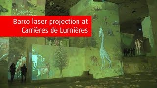 Laser projection brings paintings to life at Carrières de Lumières [upl. by Batish]