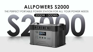 Allpowers  Station dénergie S2000  Panneau solaire SP033 de 200Wc [upl. by Ellerrehc]