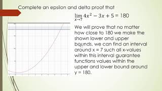 Epsilon and Delta Applications and a Proof [upl. by Klemm]