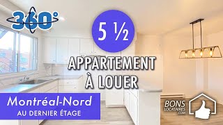 Appartement à louer  Visite virtuelle 360  Apartment Tour MontréalNord 5 ½ BonsLocatairescom [upl. by Mchale]