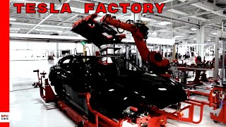 Tesla Model S Factory With Elon Musk Talking About Duel Motor [upl. by Gilbertson]