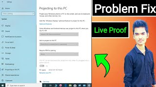 How To Fix Projecting To This Pc Problem  Fix Projecting To This Pc Windows 10 [upl. by Anerom]