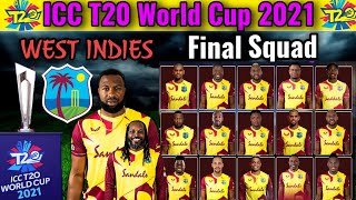 T20 World Cup 2021 West Indies 15 Members Squad  West Indies T20 World Cup Squad 2021  WI Squad [upl. by Ten]