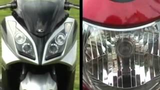 Maxi scooters Kymco Downtown 300 y Xciting 500 Comparativo Publimotos TV [upl. by Ileyan]