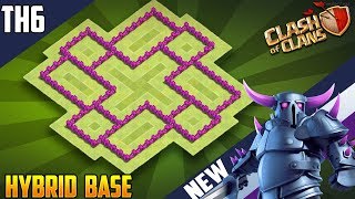 quotNEW BASEquot TH6 HYBRIDTROPHY Base 2018 COC Town Hall 6 TH6 Hybrid Base Design  Clash of Clans [upl. by Dorcas]