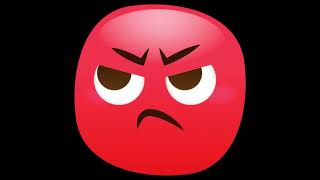 Pouting Face  4K Emoji Sticker  No Copyright  Motion Graphics  Animation  Stock Footage [upl. by Atirahc]