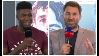 EDDIE HEARN UNVEILS NEW SIGNING LERRONE RICHARDS FULL MATCHROOM PRESS CONFERENCE w DAVE COLDWELL [upl. by Atteyek]