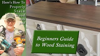 How to stain wood  Beginners Guide  Furniture Refinishing [upl. by Ameyn]