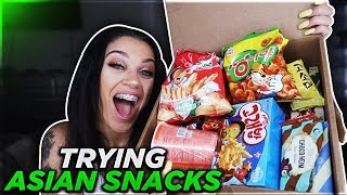 AMERICAN TRYING ASIAN SNACKS  Biannca Prince [upl. by Mila]