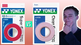 Yonex Clean Grap vs Super Grap  Badminton Grips [upl. by Amity513]