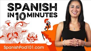 Learn Spanish in 10 Minutes  ALL the Basics You Need [upl. by Annayk]