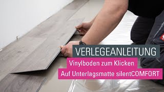 wineo Klick Vinylboden verlegen  Verlegevideo Vinylboden zum Klicken  Designboden [upl. by Endaira642]