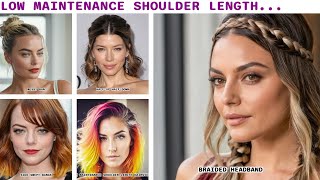 Low Maintenance Shoulder Length Hairstyles [upl. by Yasnil235]