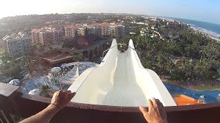 65 mph Insano Water Slide at Beach Park [upl. by Eyde]