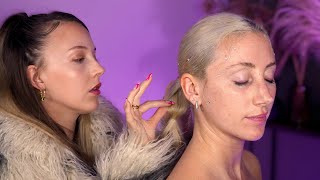 ASMR quotBack Of The Classquot Euphoria Inspired Hair Play  baby hair slicking amp gem stone placements [upl. by Nire]