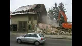 Abbruch altes Bauernhaus an der Ehinger Straße in Erbach 2007 [upl. by Elehcar]