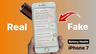 How to check Real Battery Health on iPhone 7 2024 [upl. by Elsa366]