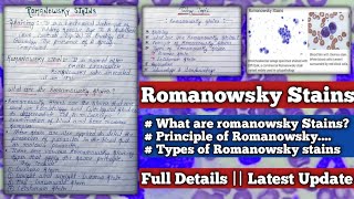 Romanowsky stains  Romanowsky stains in hematology  Romanowsky stains  principle types [upl. by Aleihs]