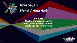 Efendi  Mata Hari Azerbaijan Karaoke Version Eurovision 2021 [upl. by Enileuqkcaj]