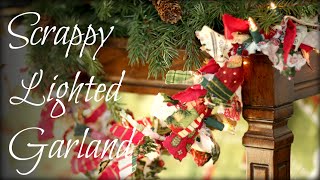 DIY Christmas Scrappy Lighted Garland Tutorial [upl. by Seligmann]