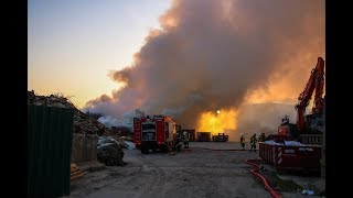 Großbrand auf Mülldeponie Germendorf [upl. by Leiand]