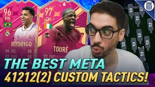 THE BEST RANK 1 META 412122 FORMATION amp CUSTOM TACTICS FOR FIFA 23 ULTIMATE TEAM [upl. by Allenod212]