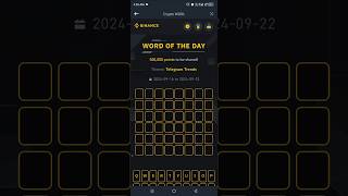 Binance word of the day answer today  18 Sept  Binance Word of the day answer today 8 letter [upl. by Enelyak]