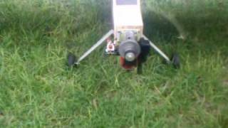 BIG GIANT ABELLRCCOM 26CC ZENOAH AV GASOLINE RADIO CONTROL AIRPLANE PLANE TAXI TEST [upl. by Yelrehs]