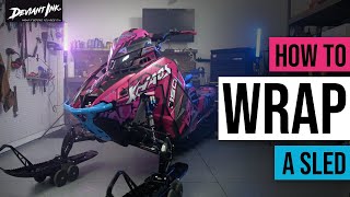 How To Install A Snowmobile Wrap  Sled Decals Installation Tutorial [upl. by Lowson406]