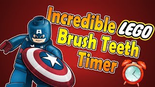 Incredible Magic 2 Minute Tooth Brushing timer featuring a Marvel Captain America Surprise [upl. by Sebbie]