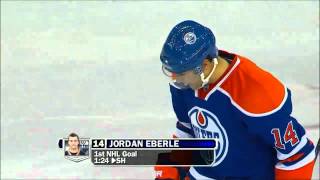 Jordan Eberle First NHL Goal vs Calgary Flames 2010 HD [upl. by Raynell246]