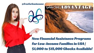 New Financial Assistance Programs for LowIncome Families in USA [upl. by Romelle]