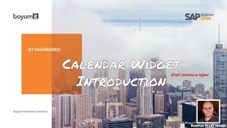 B1 Dashboard  Calendar Widget Introduction [upl. by Delores]