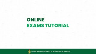 How to Take Online Exams in KNUST  KNUST ELearning Centre [upl. by Roxana]