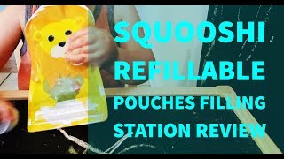 Hey Jillian Reviews Squooshi Filling Station and Refillable Pouches [upl. by Aihsenal77]