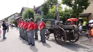 Feuerwehrverein Othmarsingen und seine Handdruckspritze [upl. by Gerrald216]