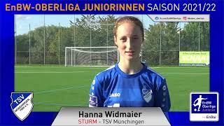 EnBWOberliga TSV Münchingen  BJuniorinnen 2122  Hanna Widmaier [upl. by Bogart]