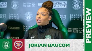 Hibernian vs Hearts  Jorian Baucoms Preview  ScottishPower Womens Premier League [upl. by Fontana551]