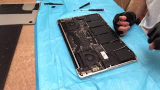 Macbook Pro 15 inch A1398 Battery and Trackpad Replacement [upl. by Ahcorb719]