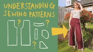 How to understand sewing patterns for beginners [upl. by Mullac292]