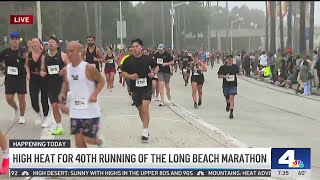 Runners make their marks in the 40th Long Beach Marathon [upl. by Kcirre]