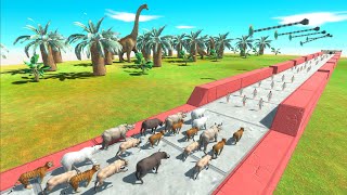 EXTREME SURVIVAL RUN ON A STRAIGHT ROAD  Animal Revolt Battle Simulator [upl. by Bellew]